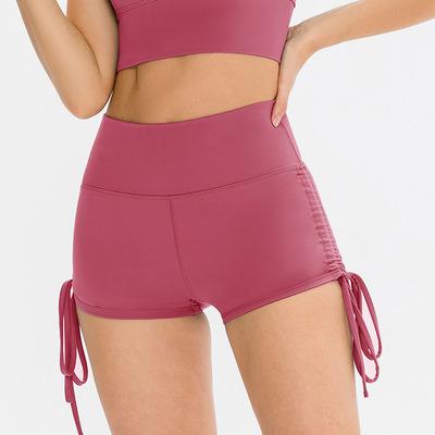 China Wholesale High Waisted Buttocks Color Fashion Workout Exercise Breathable Shorts Pure Skinny Bare Pants Fitness Running Yoga Women for sale