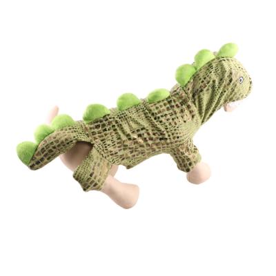 China Viable Funny Apparel Dog Accessory Crocodile Train Cos Vest With Hat Tail Coat Dog Clothes for sale