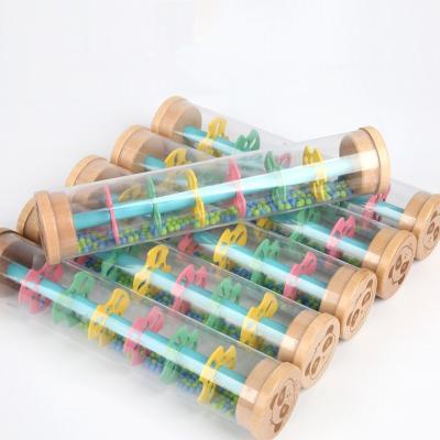 China Wholesale Eco-Friendly Material Kids Education Toys Toy Customized Rainbow Rattle Plastic Rain Tube Tube Healthy Rain Stick Instrument Gift For Baby for sale