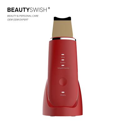 China Original KC CE Certificate Korea Brand Ion Cleansing Face Deep Cleaning Ultrasonic Radio Skin DEEP CLEANSING Rechargeable Facial Scrubber for sale