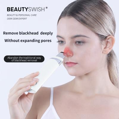 China Factory DEEP CLEANING Ion Ultrasound Facial Spatula Portable Face Peeling Ultrasonic Skin Scrubber Ultrasonic Face Scrubber for sale