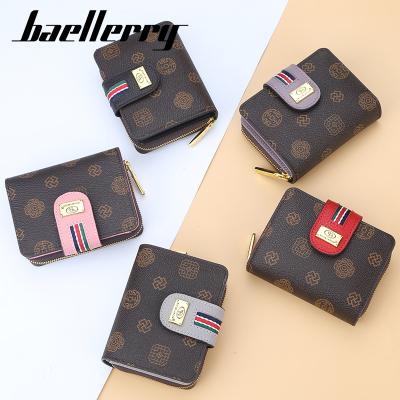 China Fashionable vintage baellerry leather large capacity card holder coin purse for women for sale