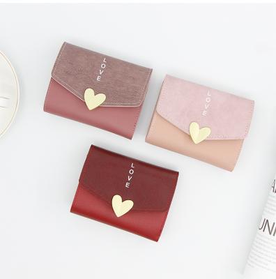 China 2021 Wholesale Large Capacity Cheap Vintage PU Card Holder Leather Coin Purse For Women Wallet Women for sale