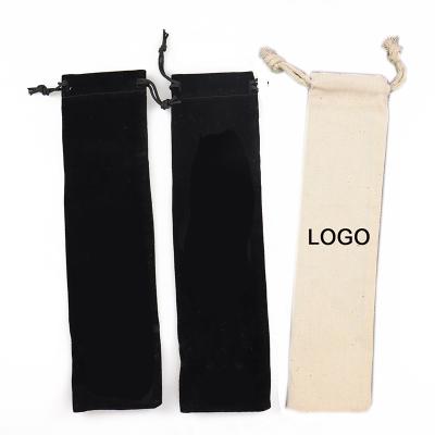 China Custom Logo Cotton Recyclable Pure Cotton Storage Bags Luxury Packaging Drawstring Pouch White Bag for sale