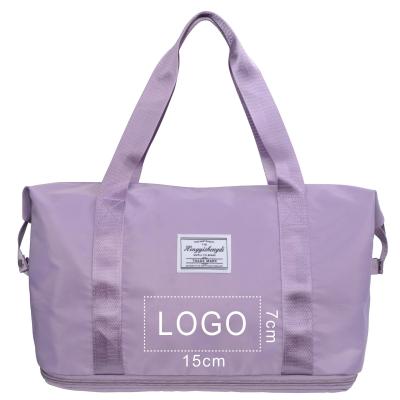 China Custom High Quality Workout Nylon Other Black Luggage Travel Bag Gym Duffel Bag Women Tote Football With Shoe Compartment for sale