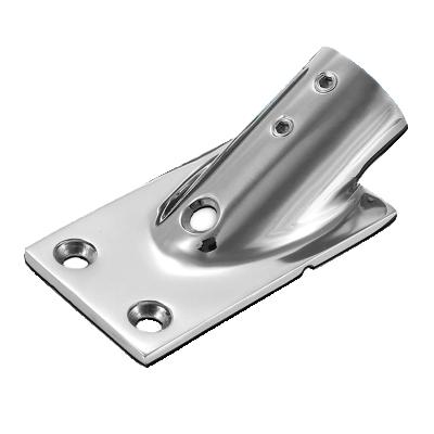 China 316 Stainless Steel Marine Boat Accessories 316 Stainless High Polished Rectangular Railing Bases For Boats for sale