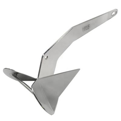 China AISI316 Stainless Steel Mirror Polished High Quality Delta Anchor For Boat 1KG-80KG for sale