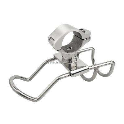 China 316 Stainless Steel AISI316 Mirror Polish Clamp-on Rod Holders Rod Rack For Boats for sale