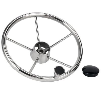 China high quality 316 stainless steel steering wheel set marine steering wheel wholesale marine steering wheel for sale