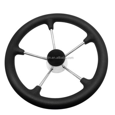 China 316 Stainless Steel High Quality 316 Stainless Steel Marine Steering Wheel Pu Foam with 5 Wheels Wholesale for sale