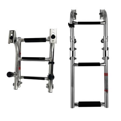 China Hot Selling 316 Stainless Steel Marine Grade Stainless Steel Boat Folding Marine Yacht Ladders Holder For Boat for sale