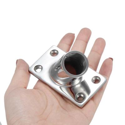 China 316 Stainless Steel Marine Hardware Fitting High Polish Hardware Boat 45 Degree Rectangular Base for sale