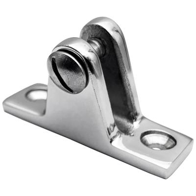 China 316 Stainless Steel Hardware 316 Stainless Steel Bimini Top Marine Heavy Duty 90 Degree Deck Mounted Hinge for sale