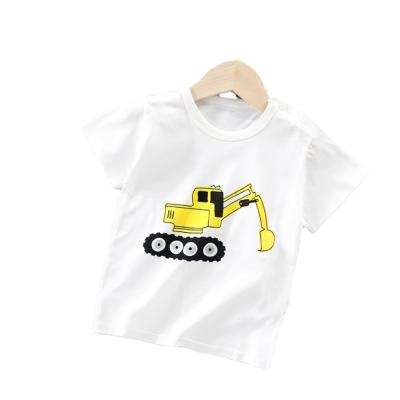 China New Design Children's Short Sleeve Cotton Breathable Boy Girl Short Sleeve Printing Summer Short Sleeve for sale