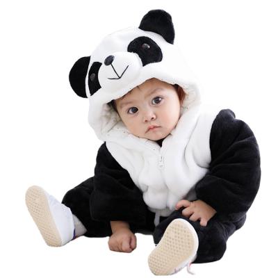 China Longsleeve Fleece High Quality Animal Hooded Winter Kids Overalls Warm Baby Winter Romper for sale