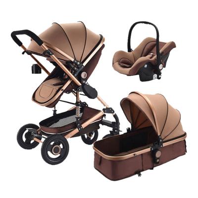 China Eco-Friendly Baby Stroller With Basket Can Sit To Sit Lightweight Two Way High Landscape Shock Absorber Folding Baby Stroller for sale