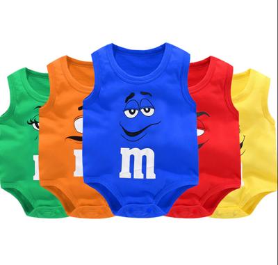 China Factory direct high quality newborn cotton summer baby cartoon sleeveless overalls overalls for sale