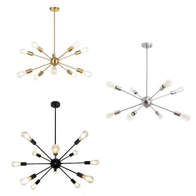 China Sputnik Modern Creative Chandelier Mid Century American Style Pendant Lighting Industrial Vintage Ceiling Lamp Fixture for sale