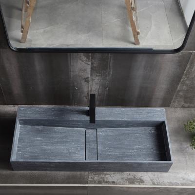 China Modern Resin Stone Marble Effect Acrylic Solid Surface Bathroom Ramp Sinks for sale