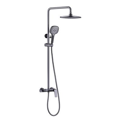 China With Slide Bar modern in wall matte black wall mounted shower mixer shower set for sale