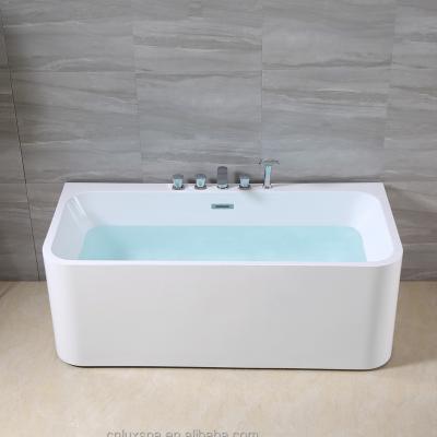 China Freestanding Luxspa modern acrylic massage whirlpool  Bathtub Cheap Bathroom Free Standing Bathtubs Soaking Rectangular Acrylic Bath Tub for sale