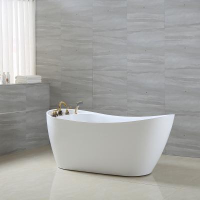 China Freestanding Acrylic bathroom freestanding soaking bathtub with faucet for sale