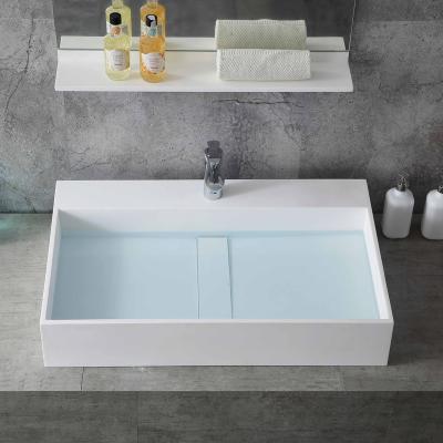 China Modern wash basin acrylic bathroom resin basin vasque de salle de bain for sale