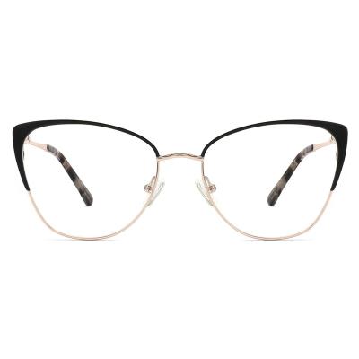 China For Reading Glasses Fashion Retro Glasses Frame Hot Selling Metal Anti-Blue Light Glass Frame For Women for sale