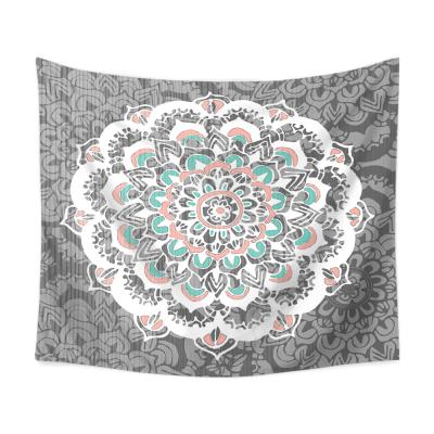 China Indian Mandala Tapestry Hippie Bohemian Flower Psychedelic Plain for sale