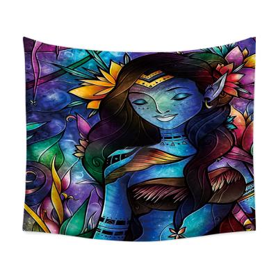 China Simple Woven Cartoon Wall Trippy Psychedelic Hippie Tapestry For Kids for sale