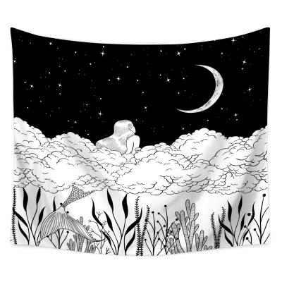 China Simple Home Decoration Cotton Polyester Wall Hanging Custom Tapestry for sale