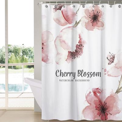 China Viable Stylish Colorful Floral Shower Curtain For The Bathroom for sale