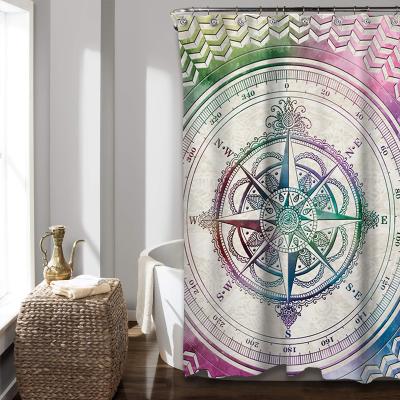 China Viable Hotel Indian Bohemian Mandala Ombre Shower Curtain for sale