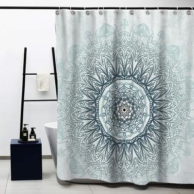 China Viable Designer India Bohemian Mandala Ombre Shower Curtain for sale