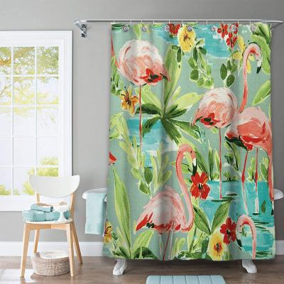 China Sustainable Polyester Chic Custom Bathroom Kids Shower Curtain for sale