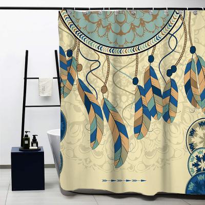 China Sustainable Decorative Dream Catcher Design Shower Curtain For Bathroom for sale