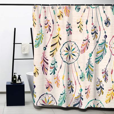 China Sustainable Wholesale Waterproof 3d Fabric Shower Curtain For Bathroom for sale