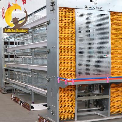 China Save Space 160 Birds 4 Tier H Type Chicken Layer Cage For Chicken Poultry Farm Equipment for sale