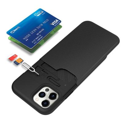 China Multifunctional Custmized Production Shockporoof Card Holder Anti-drop Cell Phone Case Suitable For Iphone 12 for sale