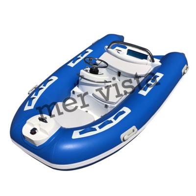 China Speed ​​Racing Hot Selling 10ft Rib Inflatable Rowing Boat With Fiberglass Hull for sale