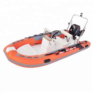 China Cheap Price RIB Boat CE FRP Rib 390 Boat 3.9m Fiberglass Inflatable Fishing Boat For Sale for sale