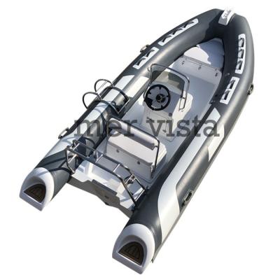 China Speed ​​Racing New Zealand Design Hypalon Fabric PVC 470 Cm Inflatable Rib Boat With Console For 8 Person for sale