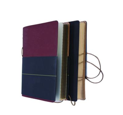 China Custom Notebook Faux Notebook Hardcover Traveler Diary Book Leather Portable Manual Retro Kraft Soft Case Notebook Travel for sale