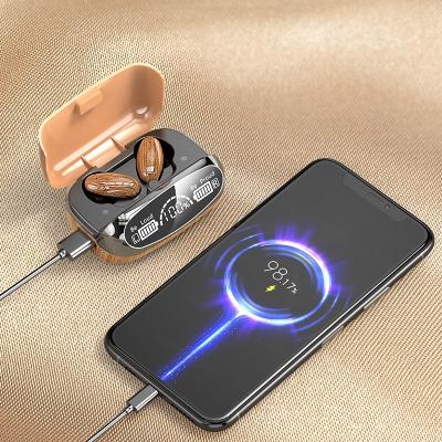 China Genuine Radio Earbuds LED Screen High Quality Noise M35 TWS Earphone Wood Perfect Stereo Sound Premium Earphone for sale