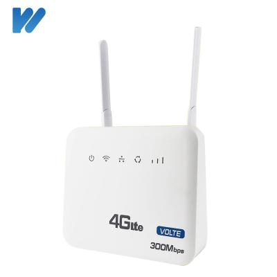 China Wireless CPE WiFi Router Simcard 3G 4G LTE mbps WI fi Router RJ11 Volte VPN WI-FI 300 Home 4G Rauter with Sim Card Slot for sale