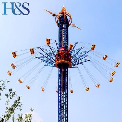 China Fiberglass New Design And Cheap Amusement Park Rides Flying Tower Ride Other Amusement Park Products 36 Seat Sky Bug Ride for sale