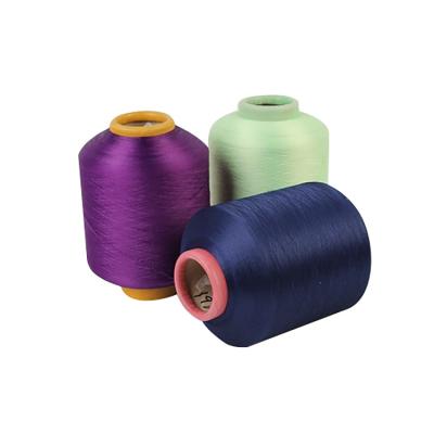 China Wholesale Covered Yarn Dyed Colorful High Quality Polyester SCY Covered Yarn For Knitting Socks for sale