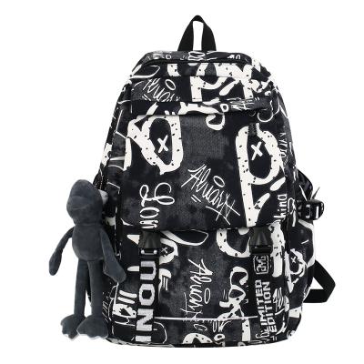 China 2021 New Camouflage Graffiti Waterproof Female And Male Couples College Student Sports Leisure Bag Large Capacity Backpacks for sale