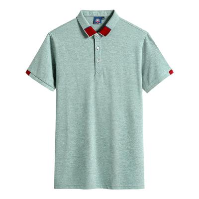 China Compressed Logo Customized Promotional Polo Shirts Fit Collar Fashionable Men's Short Sleeve Polo T-Shirt for sale