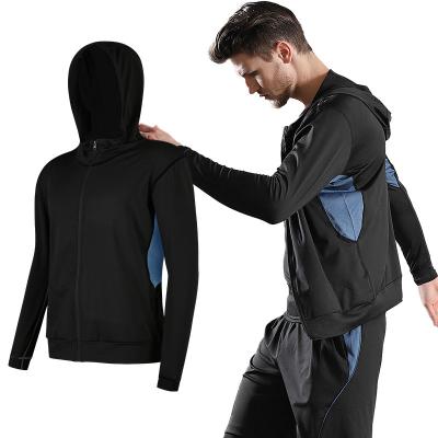 China New Spring Summer Athleisure Men's Breathable Sportswear Quick Dry Gym Running Hooded Coat Slim Training Breathable for sale